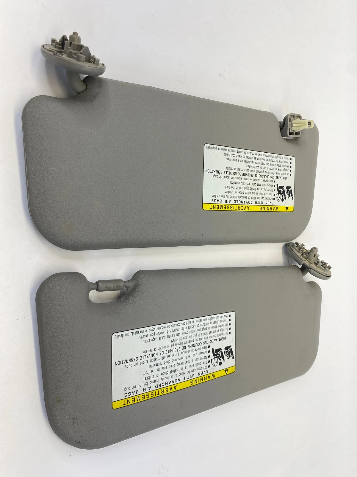 2006-2011 TOYOTA YARIS SUNVISOR SHADE LEFT & RIGHT LH RH PAIR SET GRAY