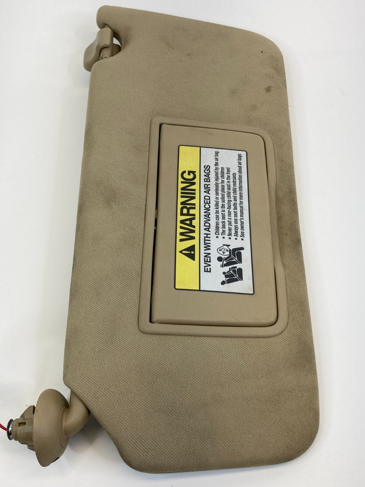 08-10 Honda Accord Driver Left Sun Visor Shade w/ Mirror Illuminated Ivory OEM