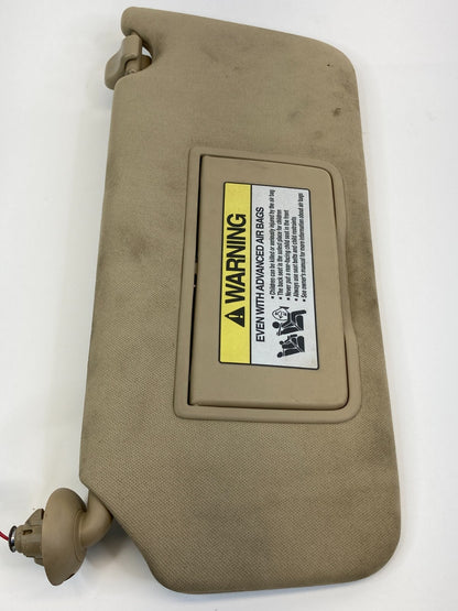 08-10 Honda Accord Driver Left Sun Visor Shade w/ Mirror Illuminated Ivory OEM