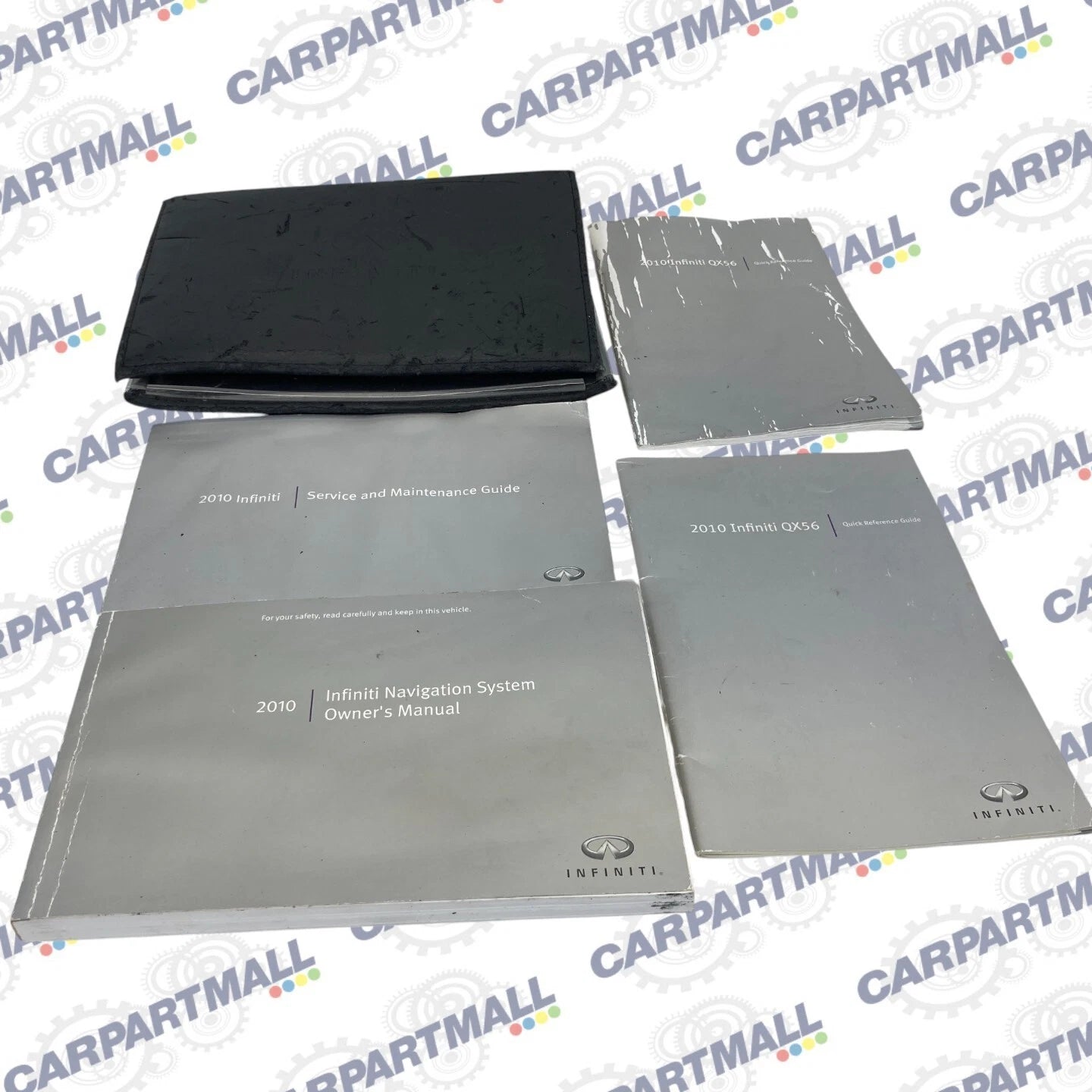 2010 INFINITI QX56 OWNERS MANUAL SET NAVIGATION SERVICE WARRANTY W/ CASE OEM