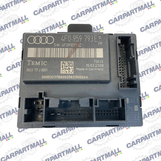 06-08 AUDI A6 QUATTRO FRONT LEFT DRIVER SIDE DOOR CONTROL MODULE 4F0-959-793-E