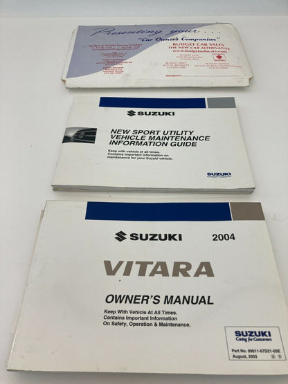 2004 04 Suzuki Vitara LX Owners Manual Information Guide Book Set OEM