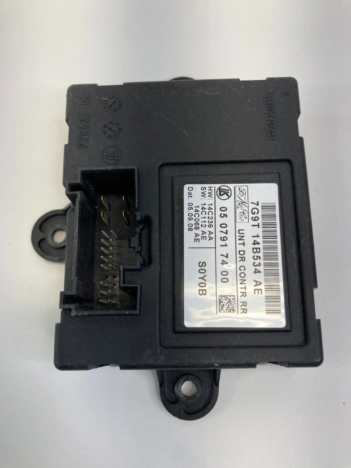 2009 09 JAGUAR XF REAR LEFT SIDE DOOR CONTROL COMPUTER MODULE 7G9T-14B534-AE