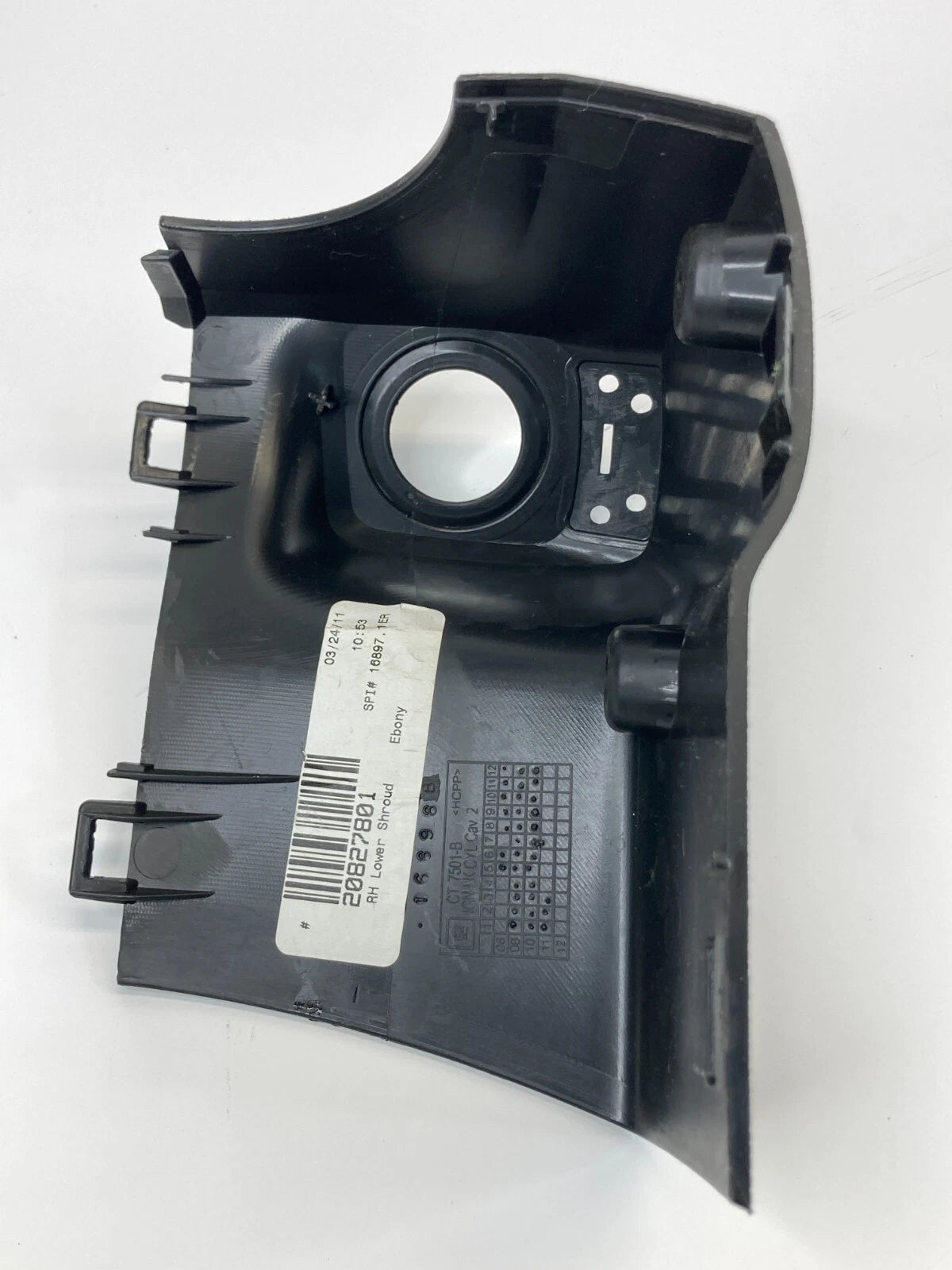 2007-2016 GMC ACADIA IGNITION LOCK CYLINDER OPENING COLUMN TRIM COVER 20827801