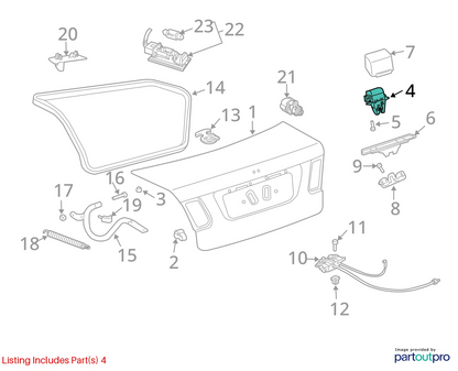 2003-2011 SAAB 9-3 REAR TRUNK LOCK LATCH RELEASE ACTUATOR 12785002 OEM