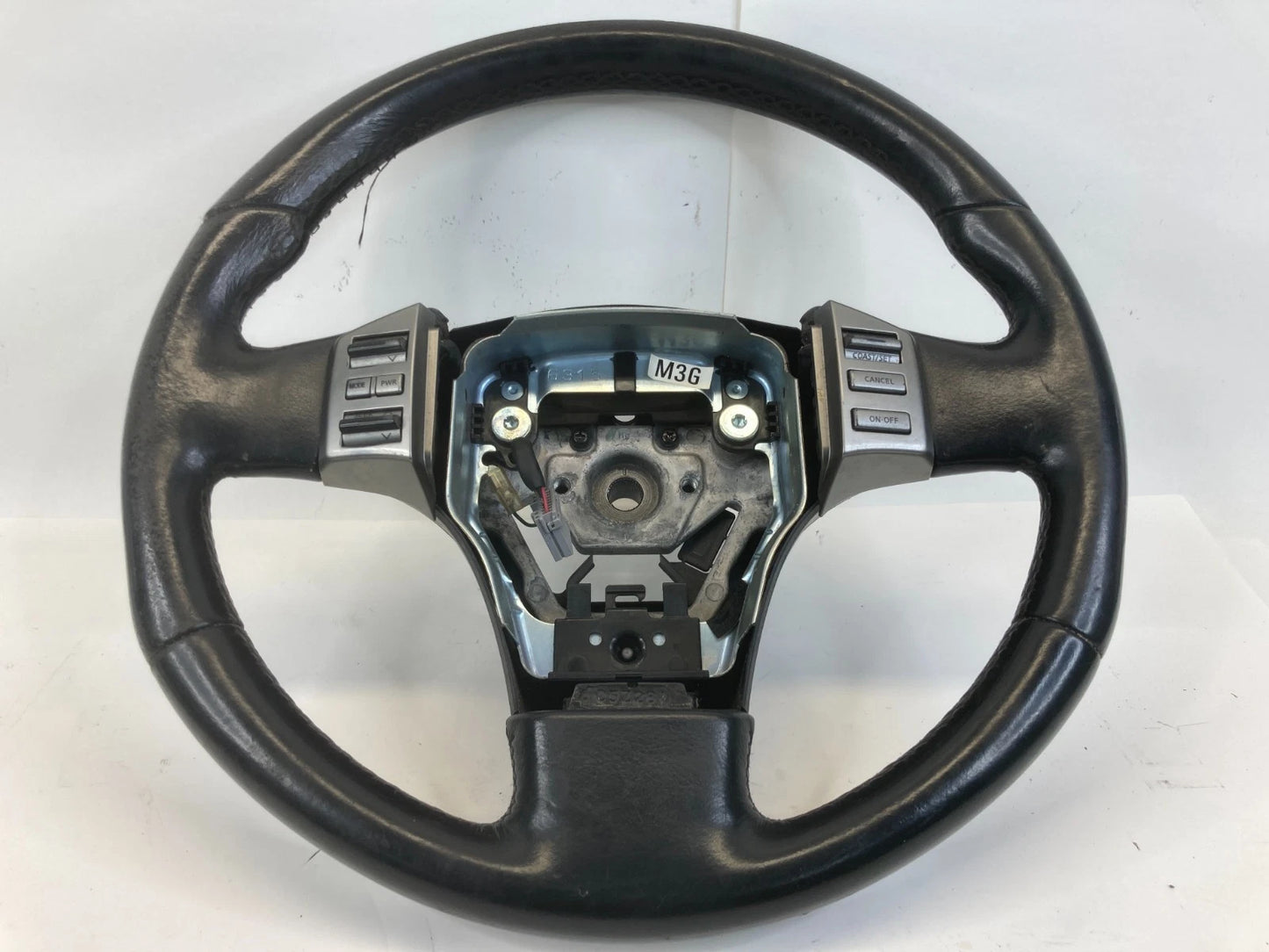 2003-2006 INFINITI G35 SEDAN STEERING WHEEL CRUISE CONTROL AUDIO SWITCH LEATHER