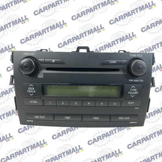 09 10 Toyota Corolla Radio AM/FM Radio CD MP3 WMA Player 86120-02770 USA Built