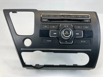 13-15 Honda Civic Radio AM/FM Single CD Player w/ Bezel 39100-TR3-A314-M1 OEM