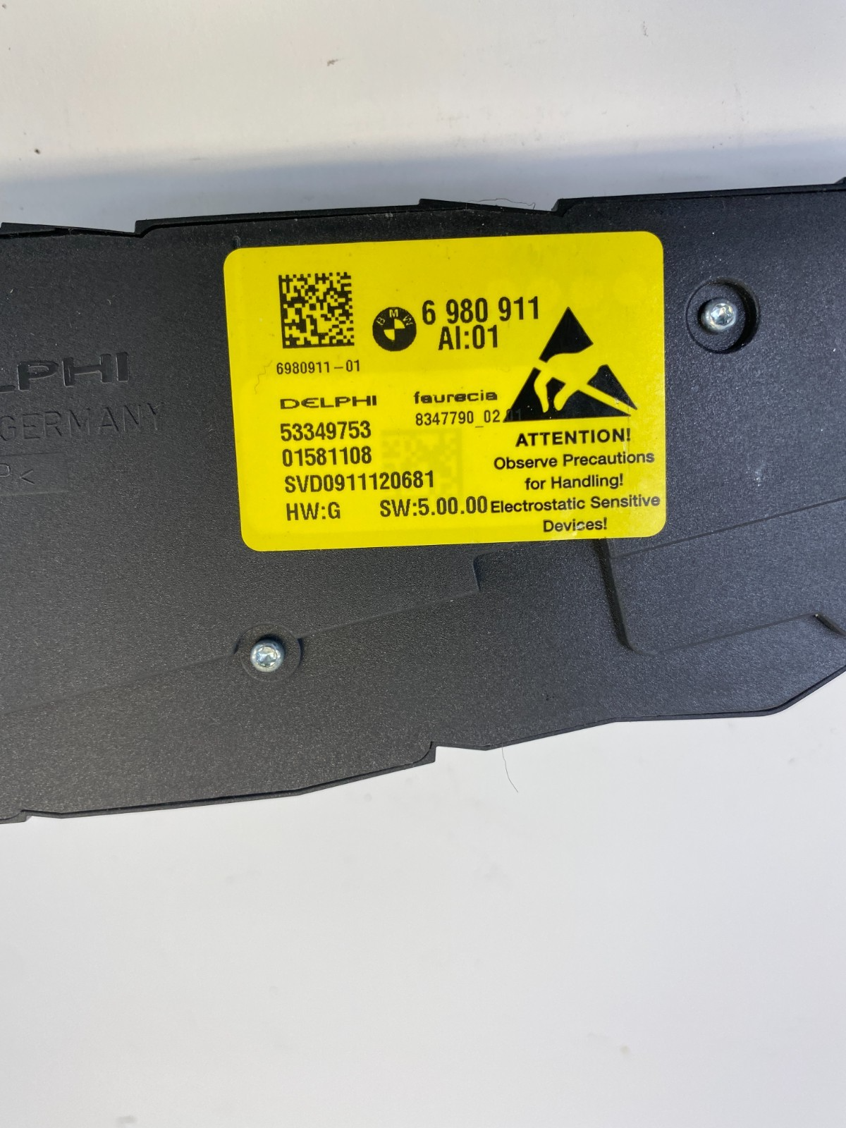 2009 2010 BMW 535i xDrive Front Left Driver Seat Adjuster Switch 9-980-911 OEM