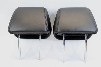 2007 2008 ACURA TL TYPE-S FRONT HEADREST PAIR LEFT RIGHT BLACK LEATHER OEM
