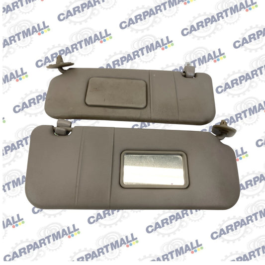2005-2008 TOYOTA COROLLA LEFT & RIGHT SIDE SUNVISOR SHADE PAIR SET W/ MIRROR