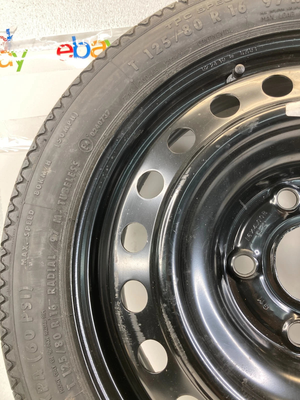 11-14 BUICK REGAL EMERGENCY SPARE TIRE WHEEL RIM COMPACT DONUT T125/80R16 97M