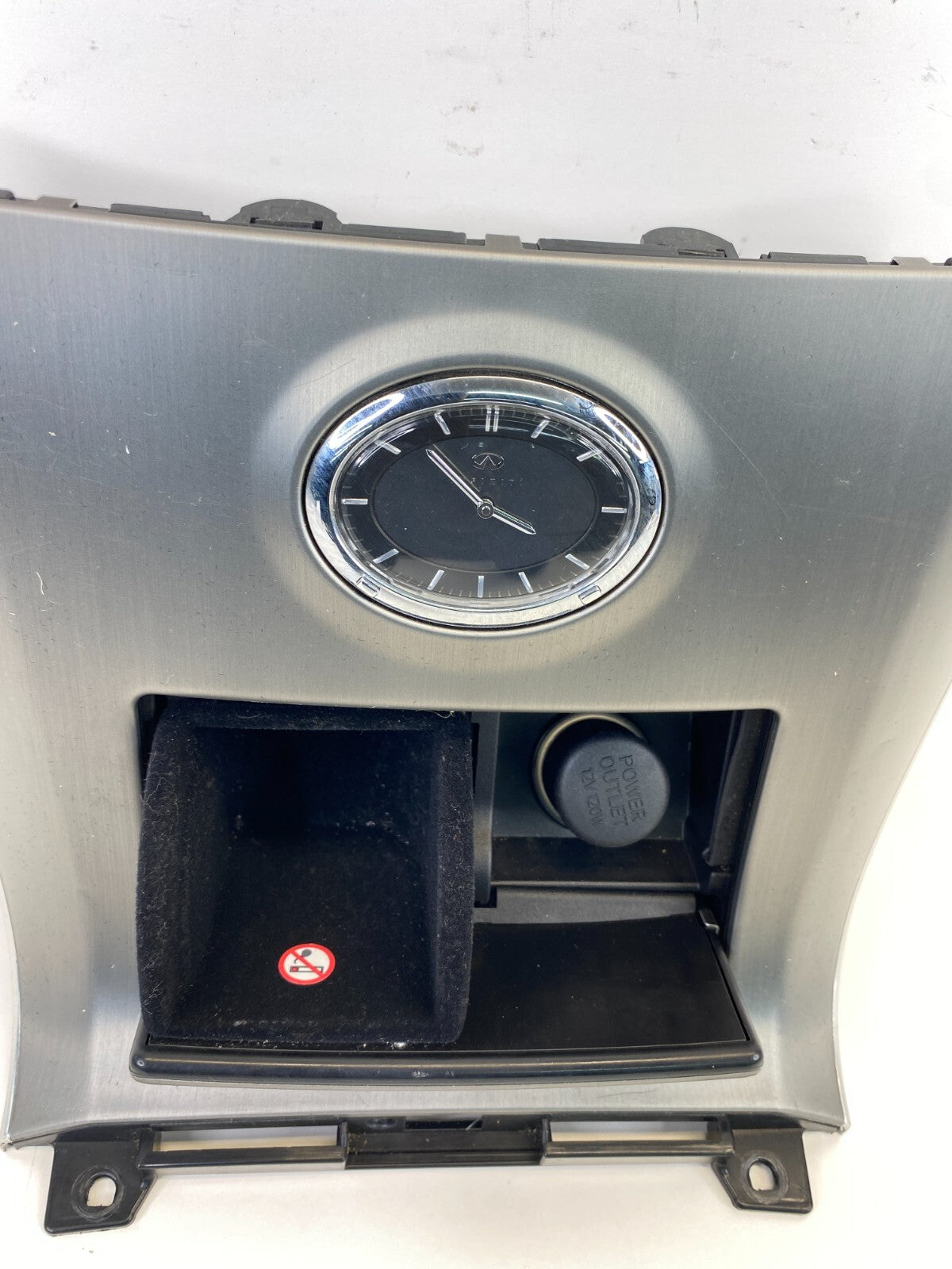 2007 2008 Infiniti FX35 Center Console Clock Storage Bezel Trim 68460-CL70A OEM
