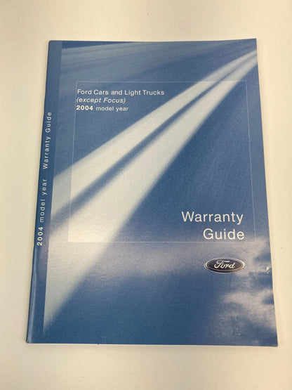 2004 FORD EXPEDITION OWNERS MANUAL REFERENCE GUIDE WARRANTY INFORMATION W/ CASE