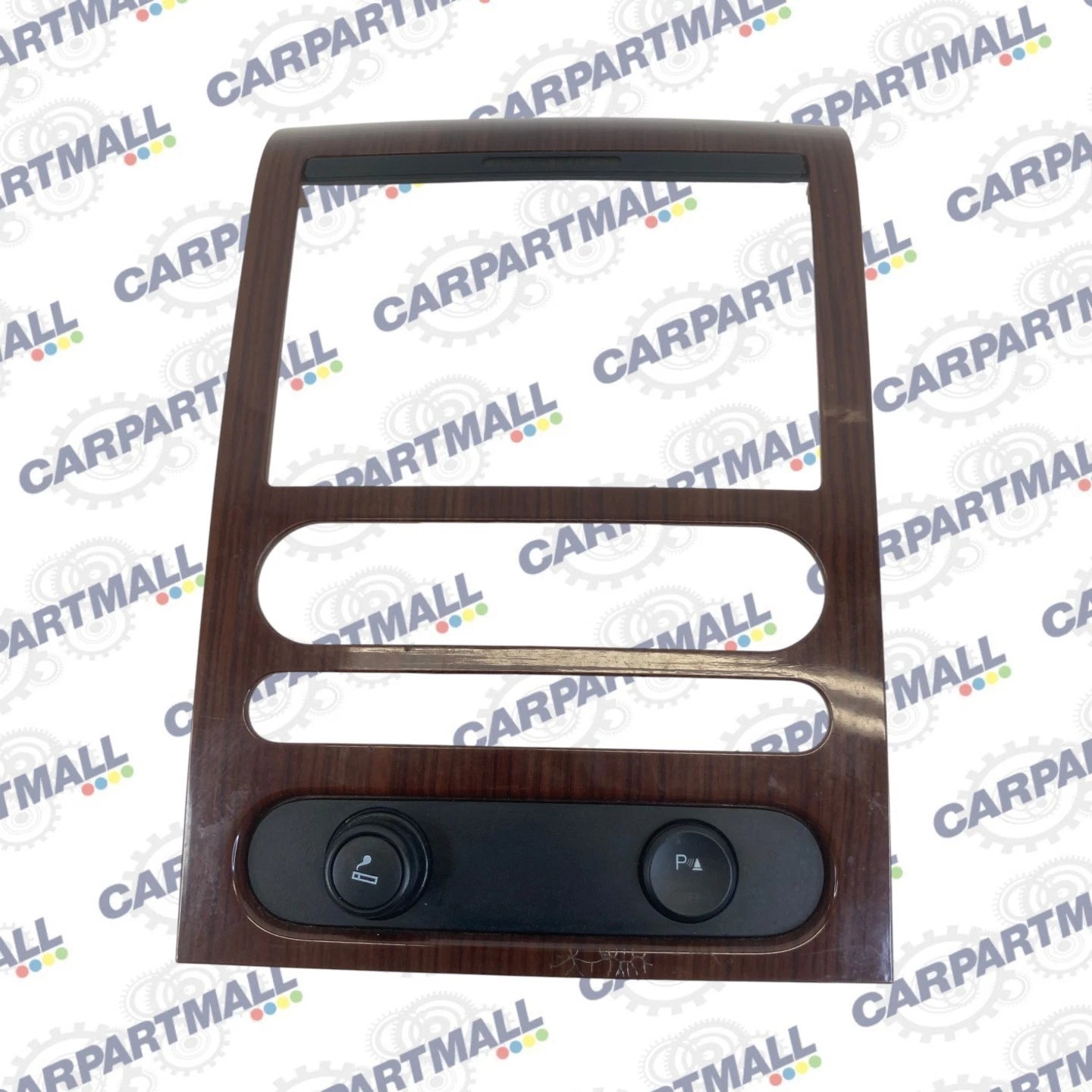 2004-2008 FORD F150 CENTER DASH RADIO BEZEL TRIM PANEL WOODGRAIN 6L302SASMEB OEM