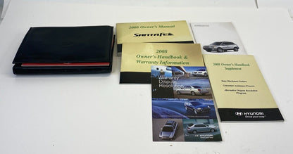 2008 Hyundai Santa Fe Owners Owner's Guide Manual Book Information Set W/ Case