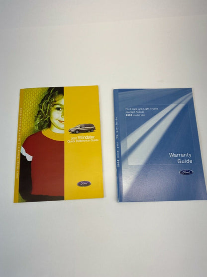 2003 Ford Windstar SEL 3.8 Owners Manual Information Guide Book Set w / Case OEM