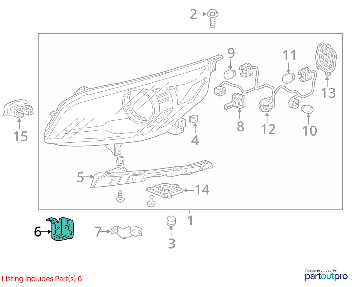 2013-2015 CHEVROLET MALIBU HEADLIGHT BRACKET LEFT RIGHT OEM FACTORY 22801844