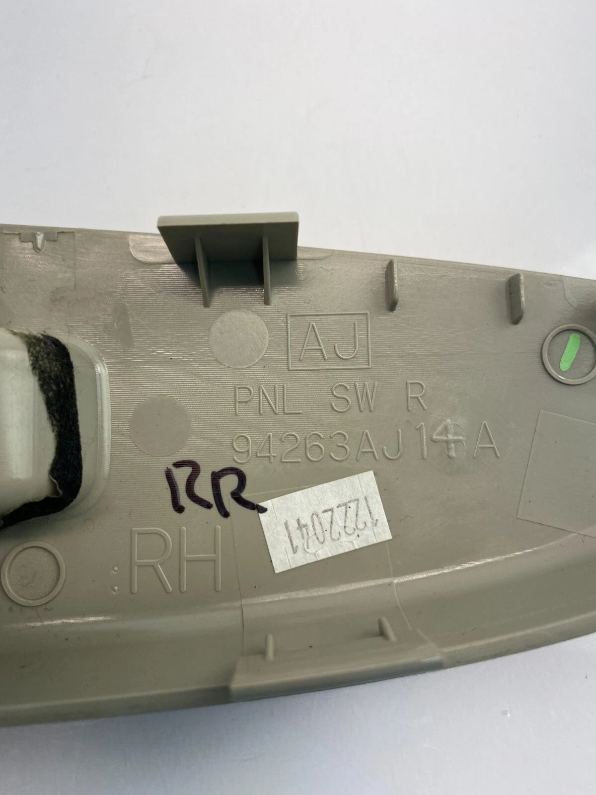 2010-2014 SUBARU LEGACY REAR RIGHT SIDE WINDOW SWITCH PANEL BEZEL 94263AJ14A OEM