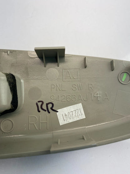 2010-2014 SUBARU LEGACY REAR RIGHT SIDE WINDOW SWITCH PANEL BEZEL 94263AJ14A OEM