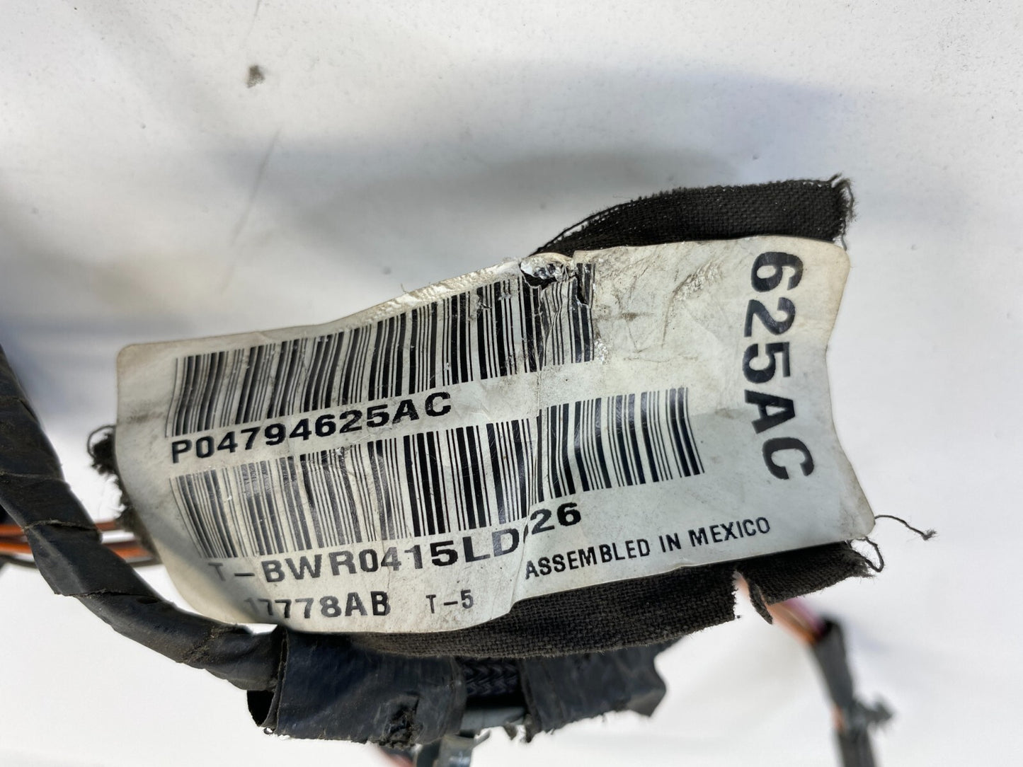 2005 Dodge Neon Sedan Rear Left Side Door Wire Wiring Harness 04794625AC OEM