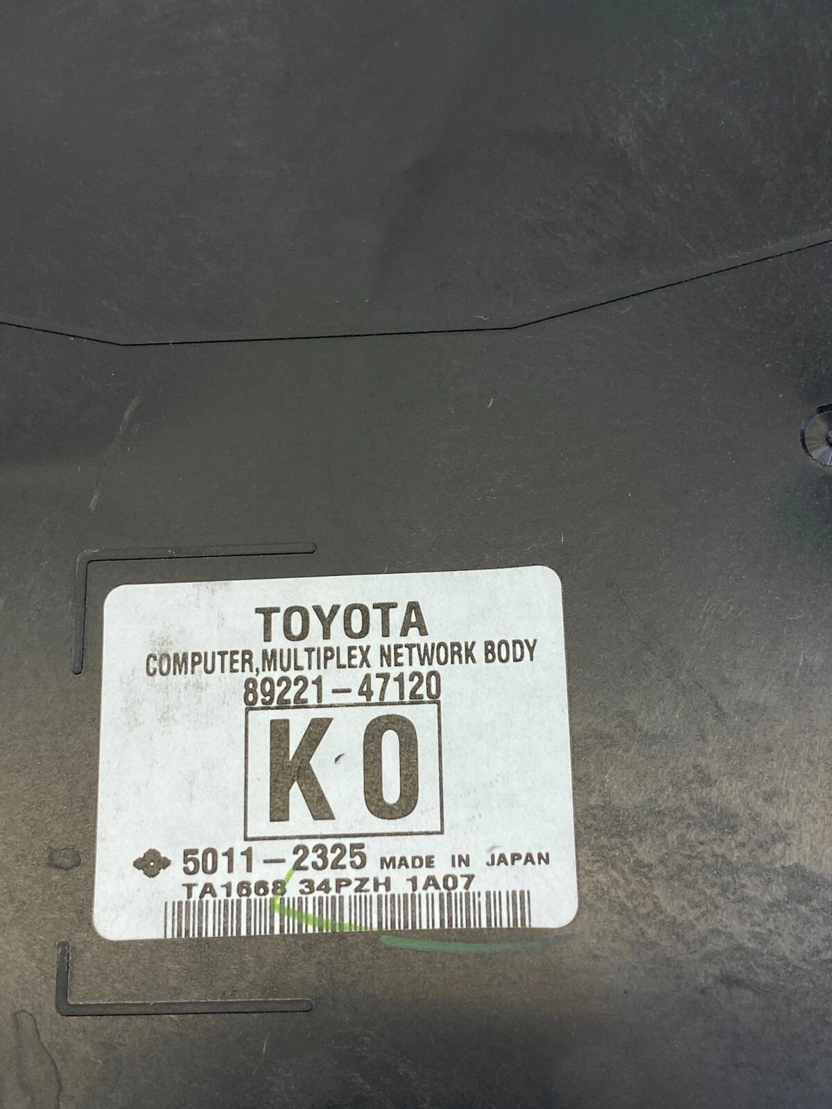 2010 2011 TOYOTA PRIUS MULTIPLEX NETWORK BODY CONTROL MODULE 89221-47120 OEM