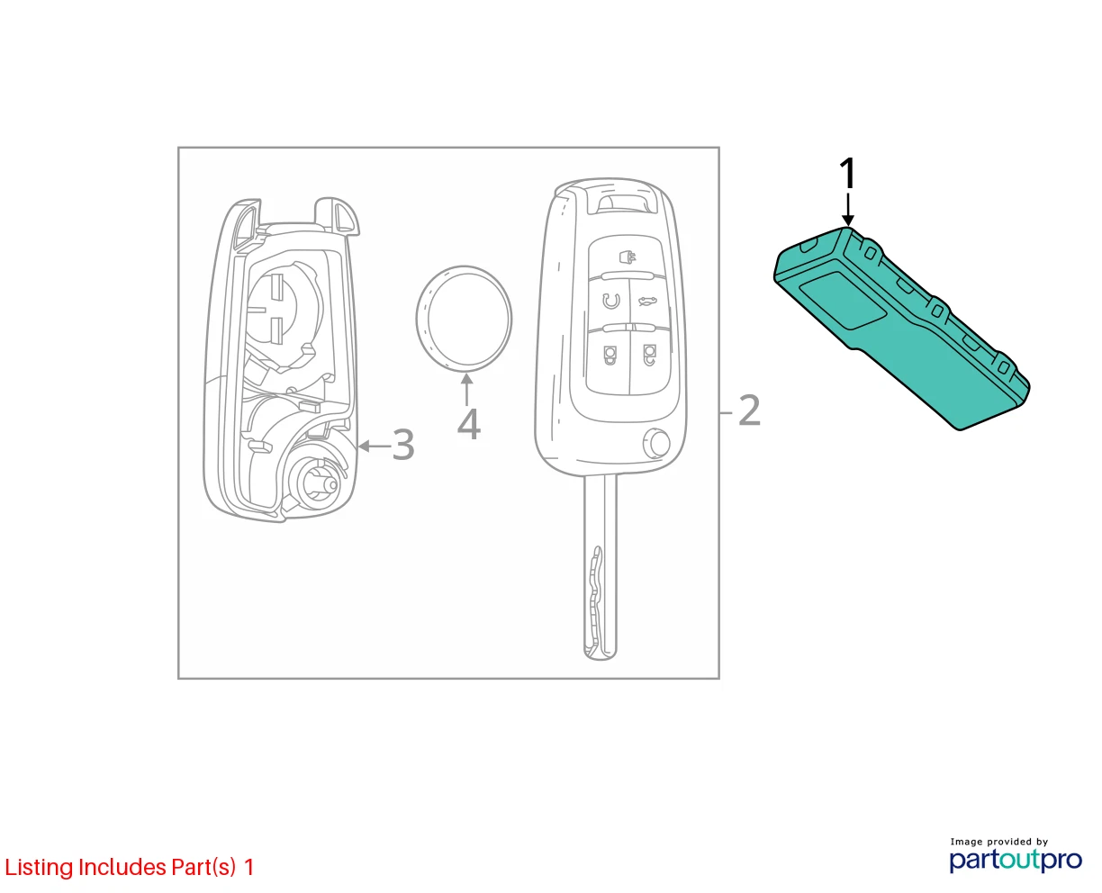 2012-2016 CHEVY SONIC KEYLESS REMOTE ENTRY RECEIVER MODULE UNIT 13500145 OEM