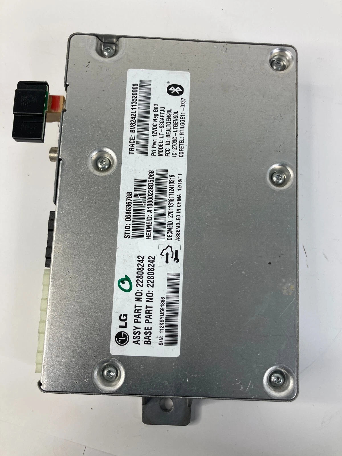 12 13 CHEVROLET IMPALA ONSTAR SYSTEM TELEMATICS CONTROL MODULE UNIT 22808242 OEM