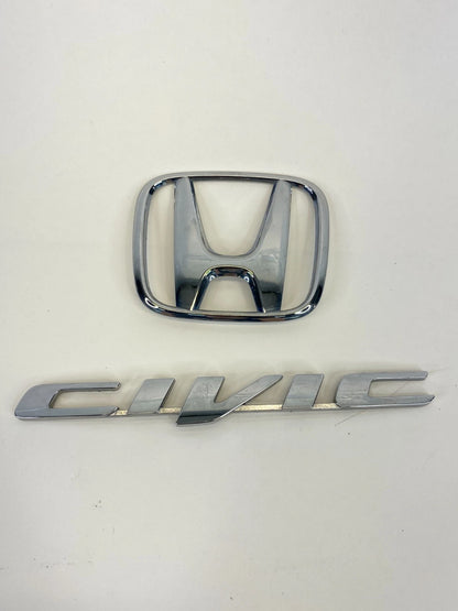 2013-2015 HONDA CIVIC REAR TRUNK LID EMBLEM LOGO BADGE CHROME 75701-TR6-0030 OEM