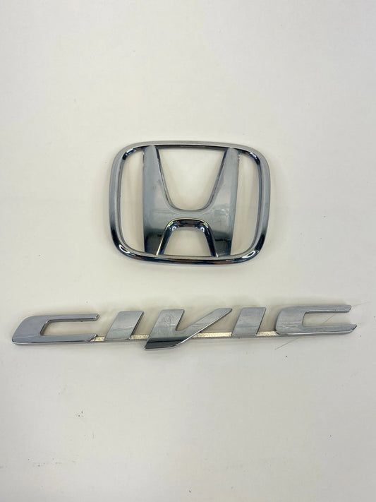 2013-2015 HONDA CIVIC REAR TRUNK LID EMBLEM LOGO BADGE CHROME 75701-TR6-0030 OEM