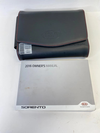 2016 16 KIA SORENTO OWNER'S OWNERS MANUAL GUIDE BOOK W/ CASE OEM