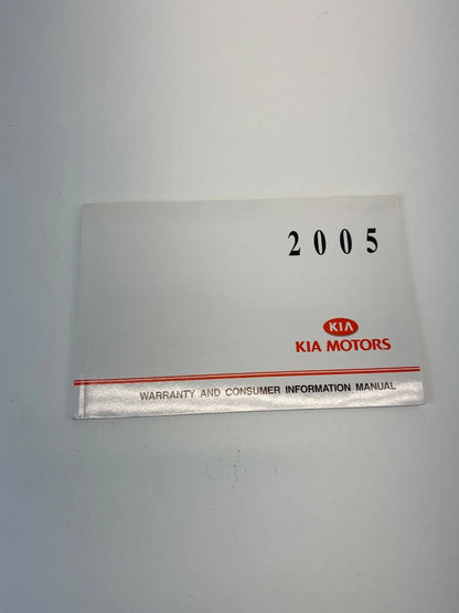 2005 KIA AMANTI 3.5L V6 A/T SEDAN OWNER'S MANUAL WARRANTY GUIDE BOOK W/ CASE OEM