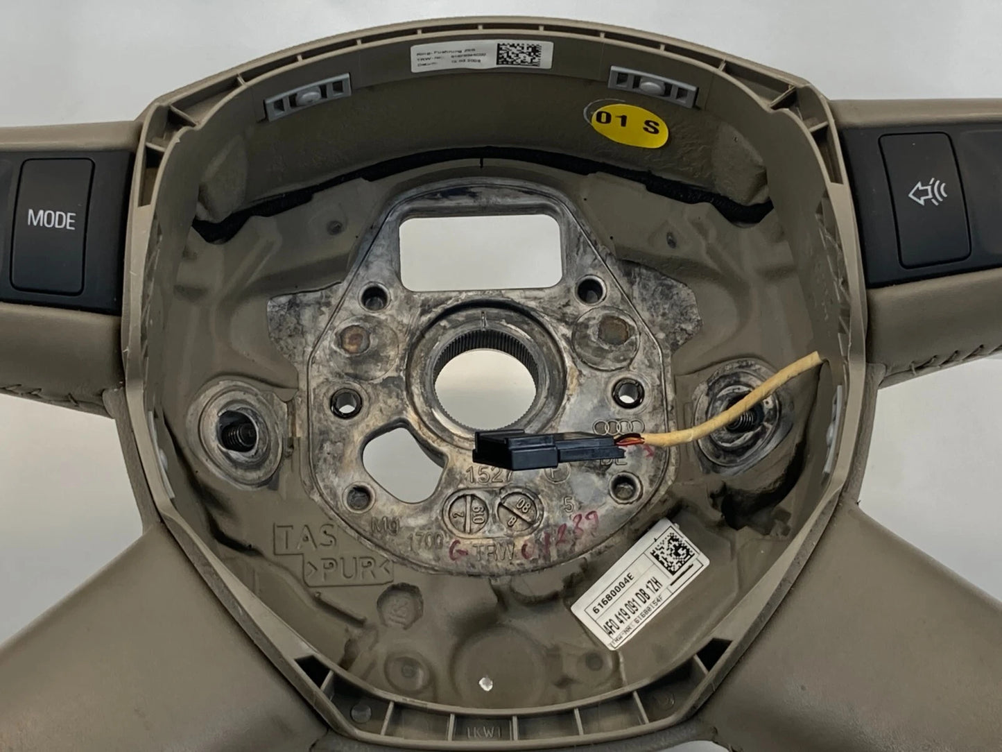 2006 2007 2008 AUDI A6 LEFT DRIVER SIDE STEERING WHEEL 4F0-419-091-DB-1ZH OEM