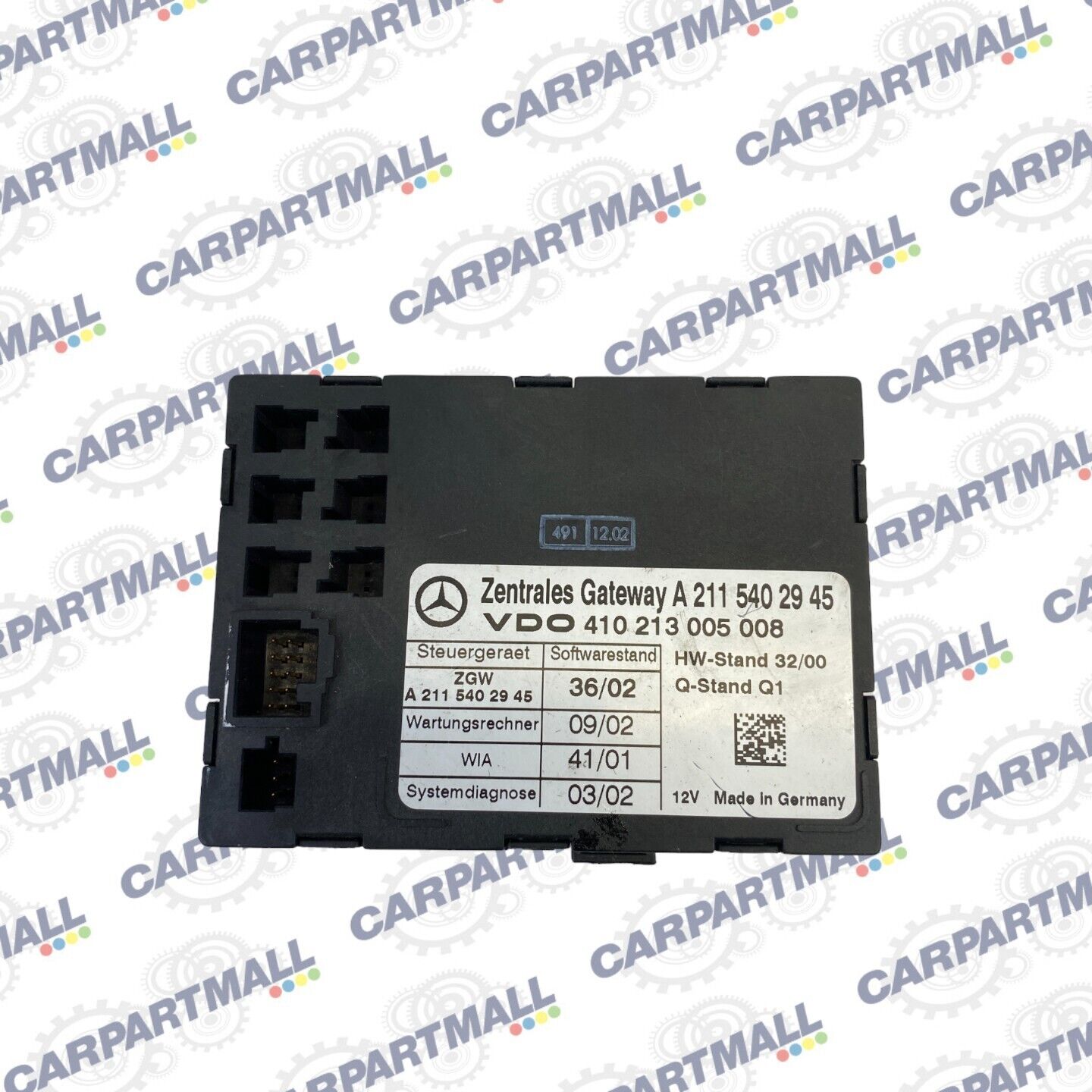 2003-2006 Mercedes-Benz E500 Central Gateway Control Module Unit 2115402945 OEM