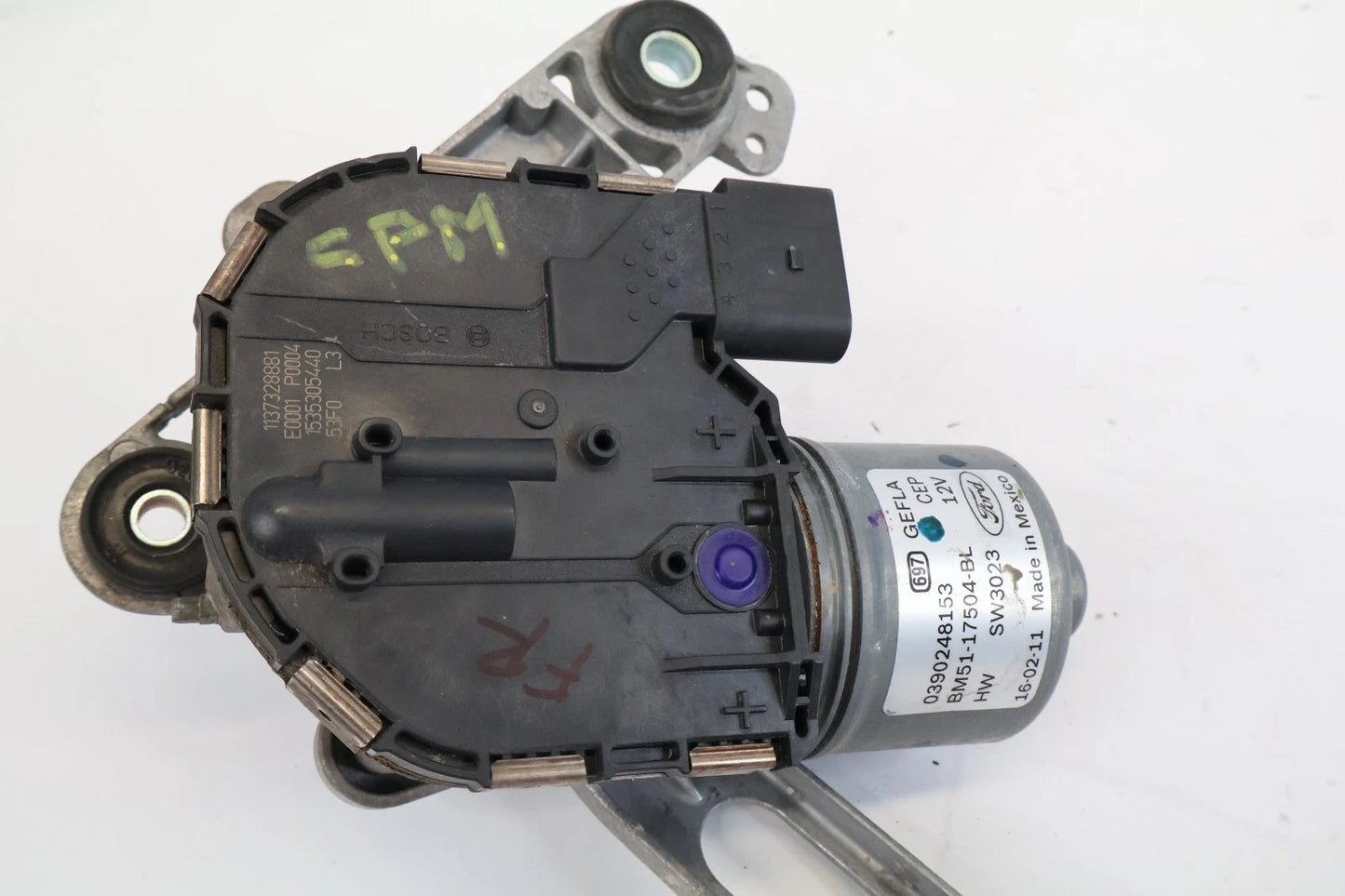 12-18 FORD FOCUS FRONT RIGHT PASSENGER WINDSHIELD WIPER MOTOR OEM BM51-17504-BL