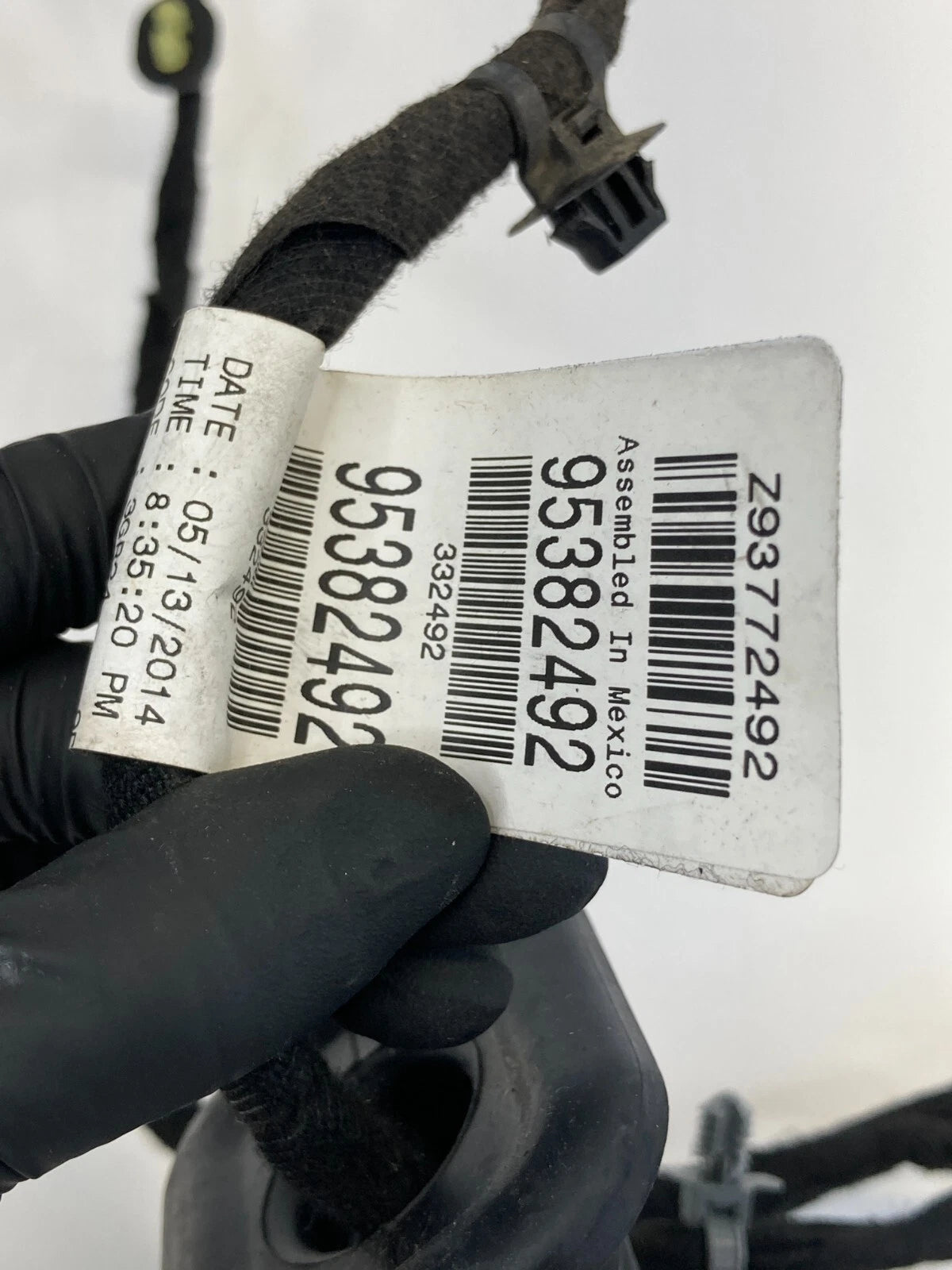 2012-2014 CHEVROLET CRUZE REAR RIGHT SIDE DOOR HARNESS WIRING WIRE 95382492 OEM