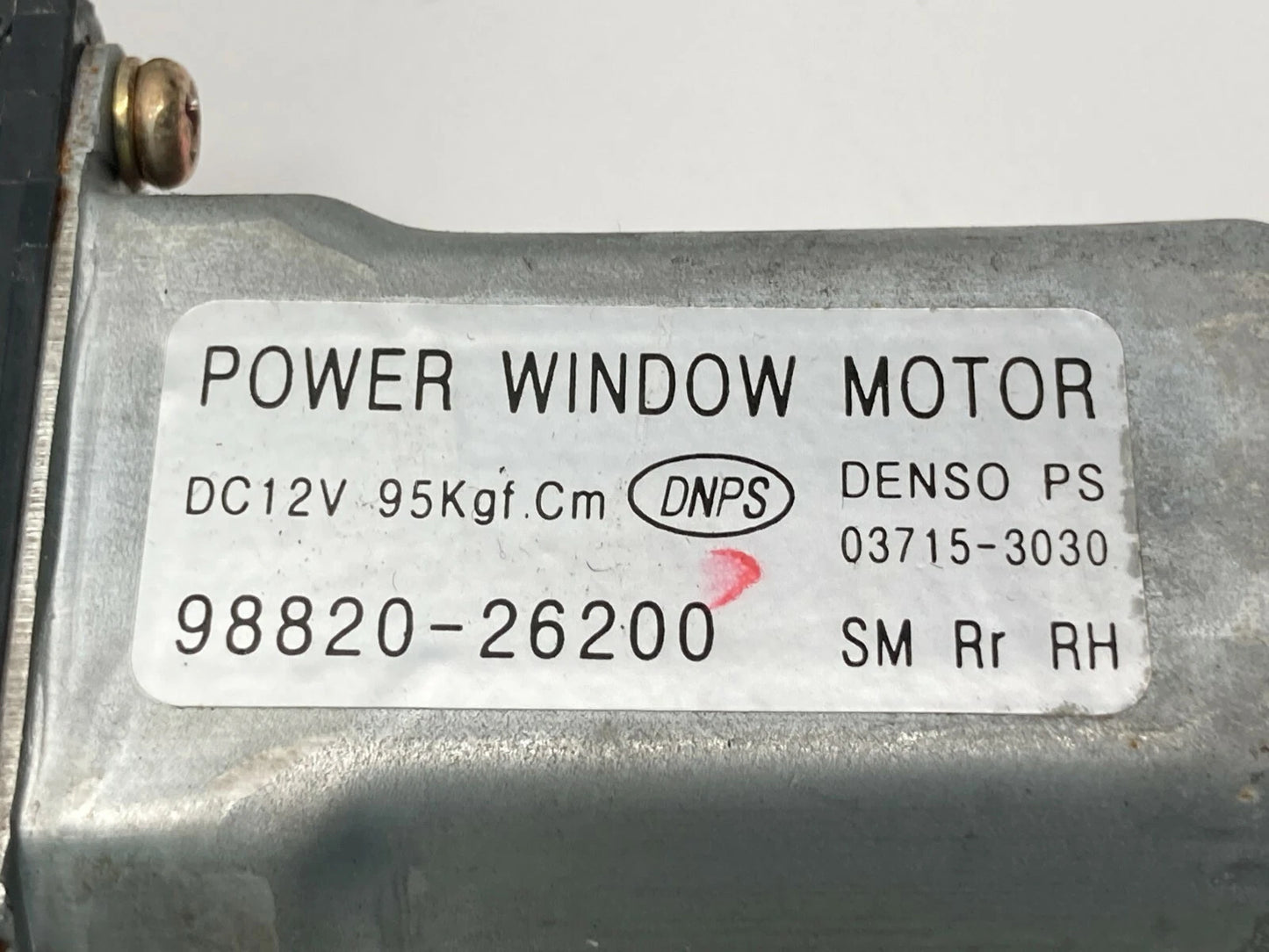 01 02 03 04 05 06 HYUNDAI SANTA FE REAR RIGTH DOOR WINDOW MOTOR 98820-26200 OEM