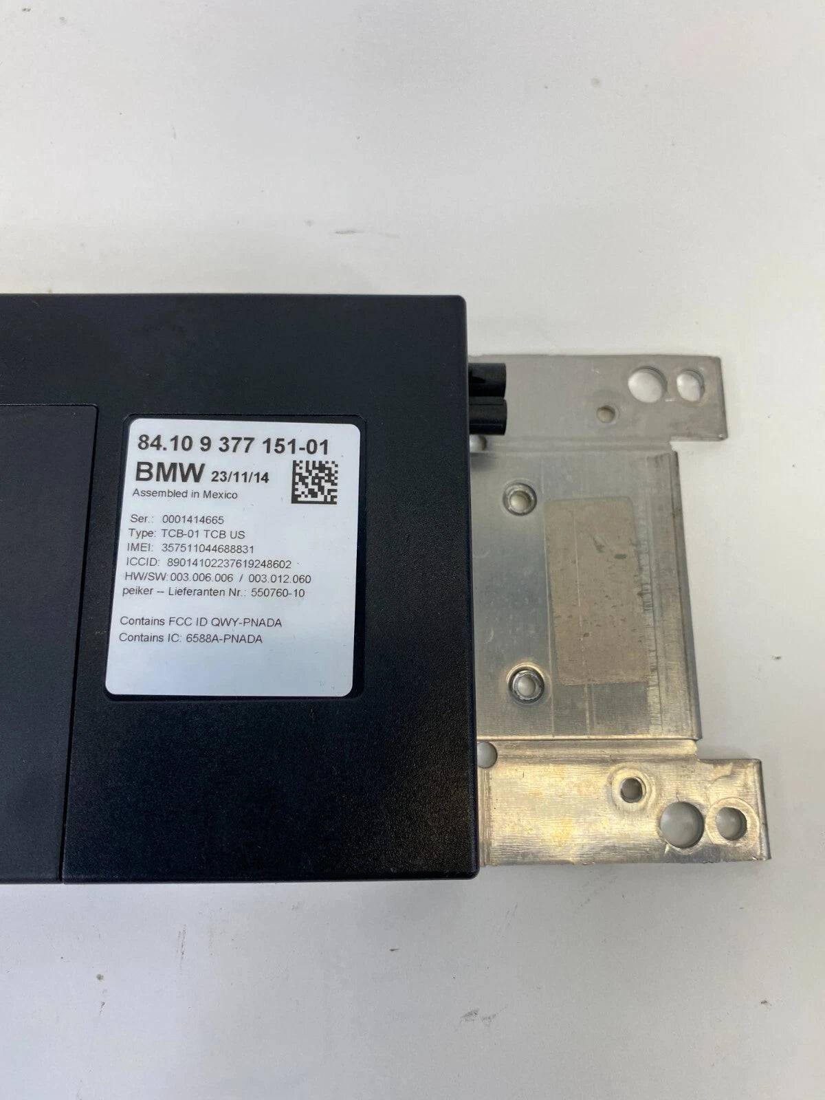 2014-2017 BMW X3 TELEMATICS COMMUNICATION CONTROL UNIT MODULE 9377151 OEM