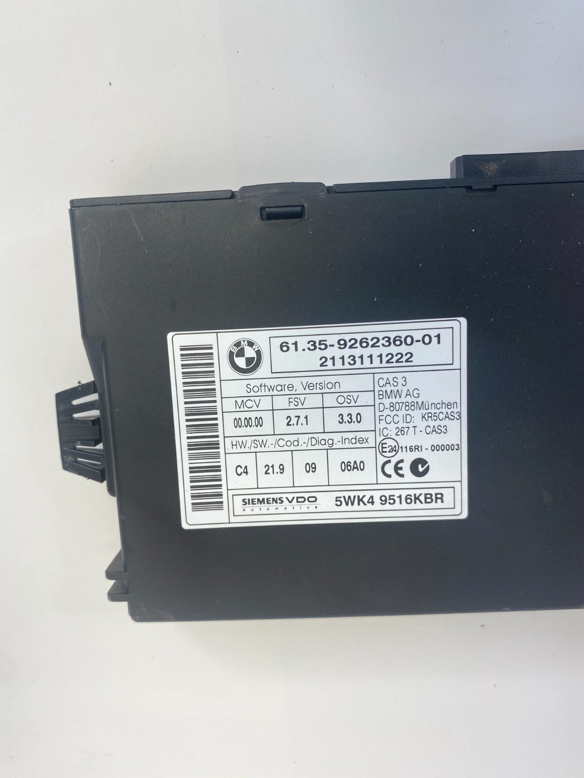 2009-2011 BMW 328i xDrive Comfort Access Control Module 6135-9262360-01