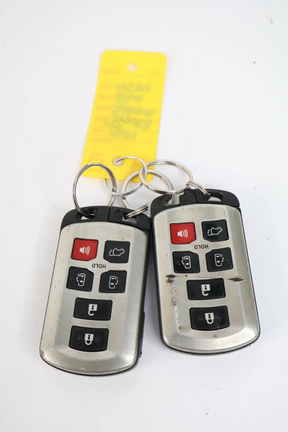 2011-2015 TOYOTA SIENNA ENGINE IGNITION PUSH START STOP SWITCH 2 REMOTE KEYS OEM