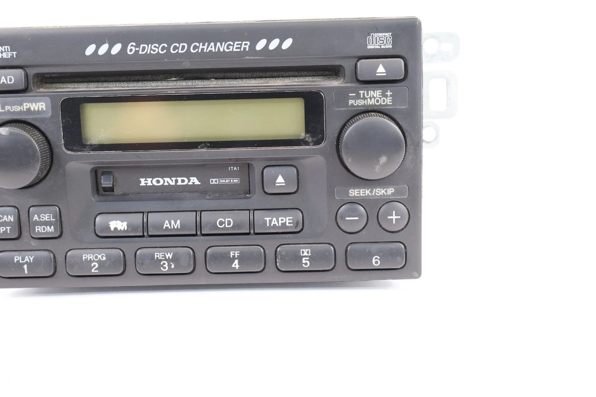 01 02 HONDA ACCORD RADIO AM FM 6 CD CASSETTE PLAYER RECEIVER 39100-S84-A300 OEM