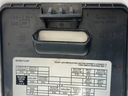2009-2014 NISSAN MURANO FUSE BOX LID DOOR PANEL COVER TRIM P10711-A29R00 OEM