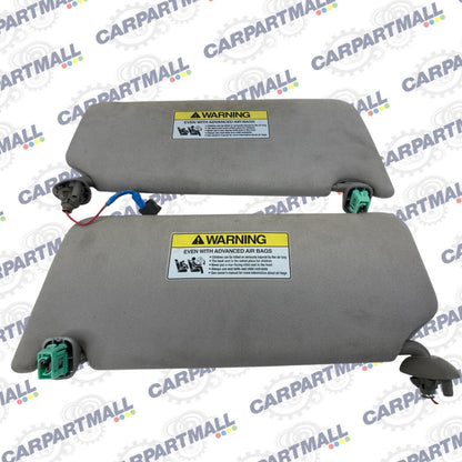 08-12 Honda Accord Left Right Sunvisor Sun Visor Shade Set Illuminated Grey OEM