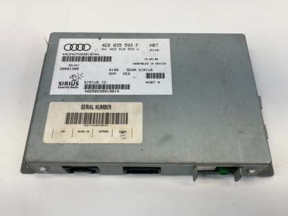 06 07 08 09 10 11 Audi A6 Satellite Radio Receiver Control Module 4E0035593F