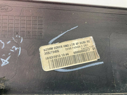 2014-2019 FORD FIESTA SEDAN TRUNK LID LICENSE MOLDING W EMBLEM RUBY RED OEM