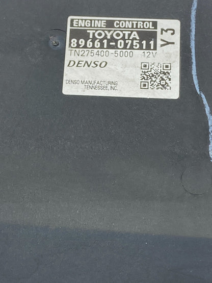 2010-2012 Toyota Avalon 3.5L Engine Computer Control Module ECM ECU 89661-07511