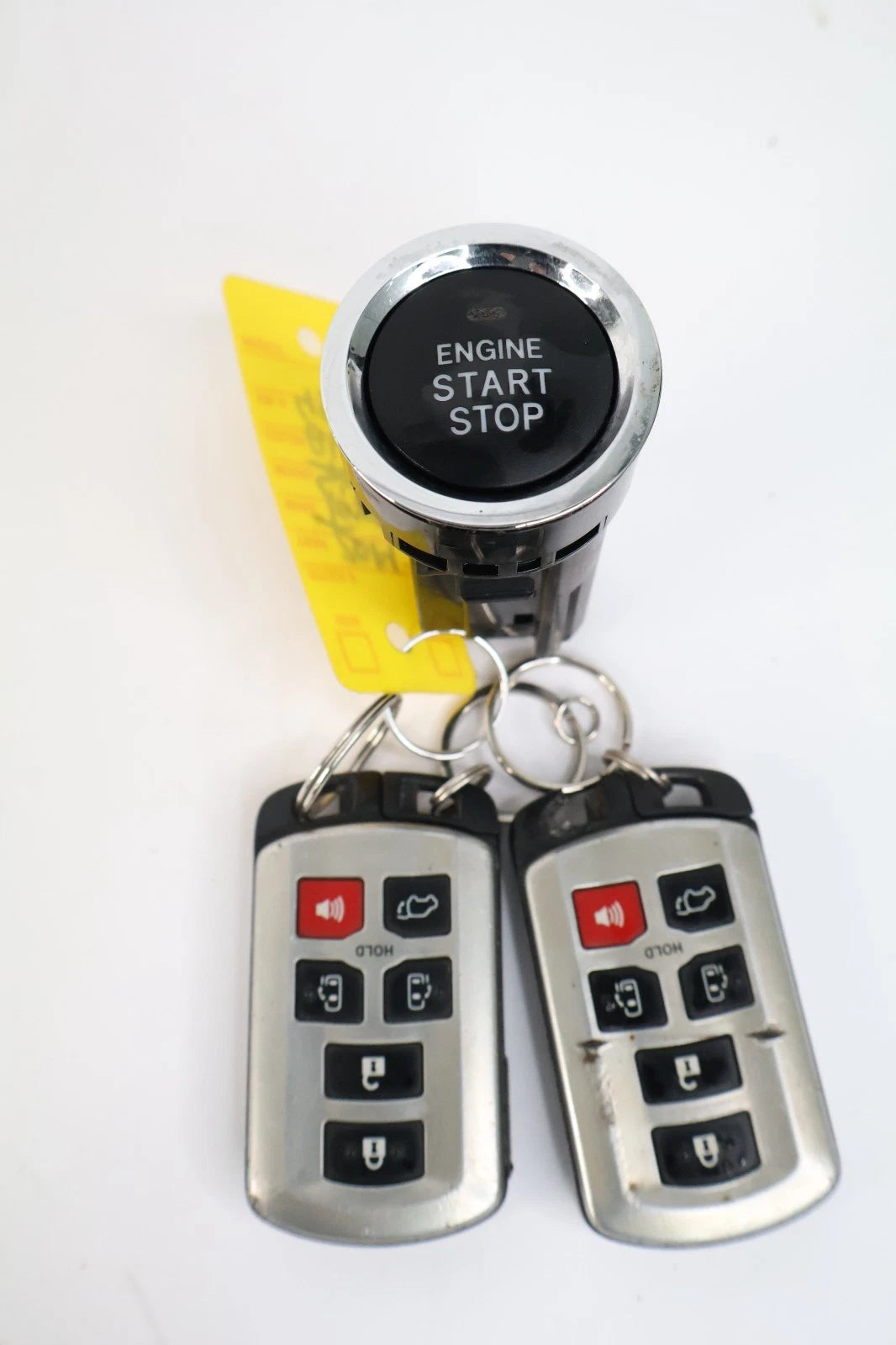 2011-2015 TOYOTA SIENNA ENGINE IGNITION PUSH START STOP SWITCH 2 REMOTE KEYS OEM