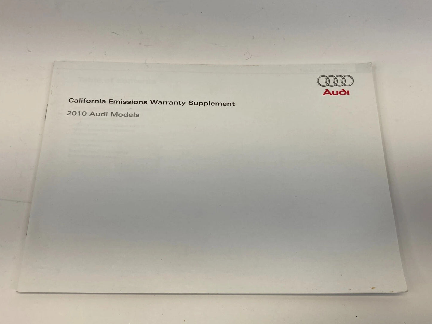2010 AUDI A6 QUATTRO OWNERS MANUAL QUICK REFERENCE GUIDE BOOK SET W/ CASE OEM