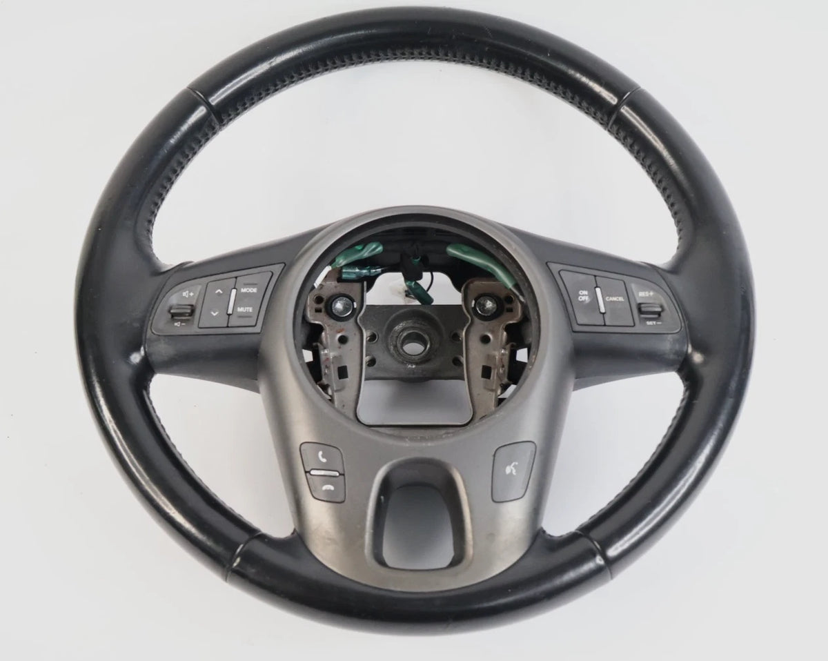 2012 2013 KIA SOUL STEERING WHEEL CRUISE & AUDIO PHONE CONTROL LEATHER BLACK OEM