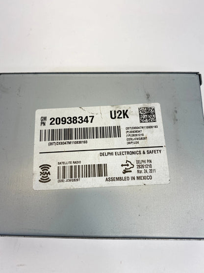 07-16 GMC ACADIA 09-17 TRAVERSE SATELLITE RADIO RECEIVER MODULE 20938347 OEM